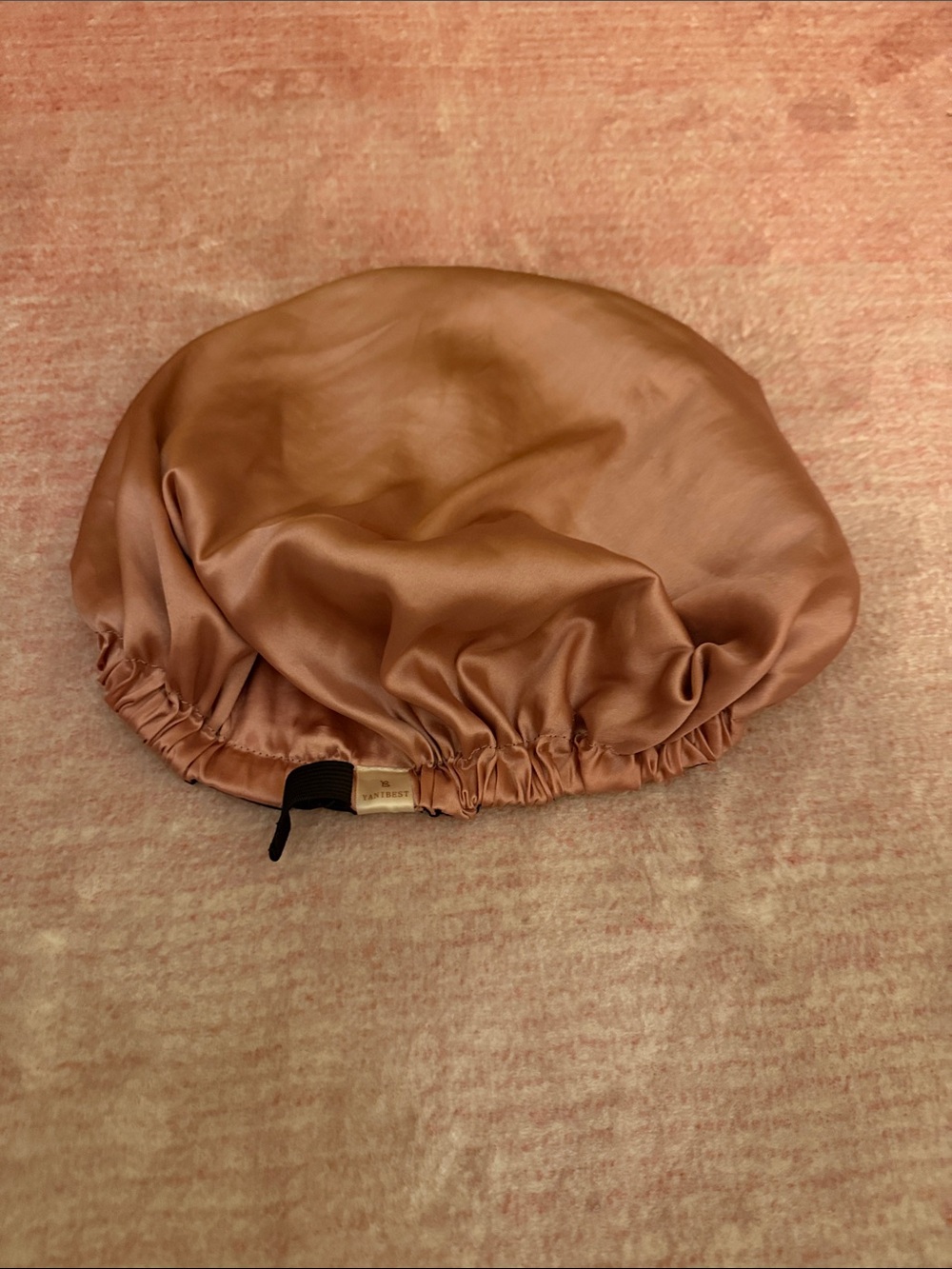 Silky Satin Hair Bonnet in Rose Brown